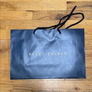 Ralph Lauren Midnight Blue Shopping Bag with Gold Logo